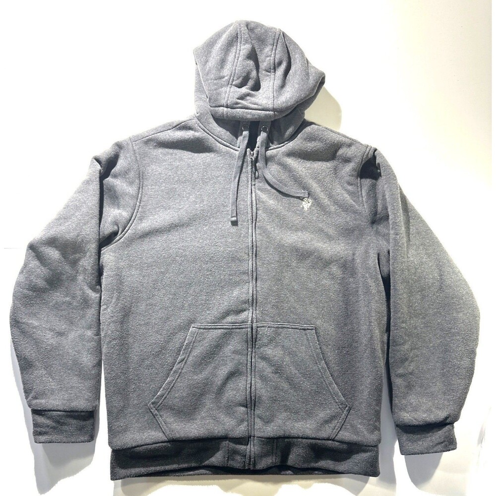 Polo Ralph Lauren Mens Fleece Full Zip Hoodie Grey heather Size XL